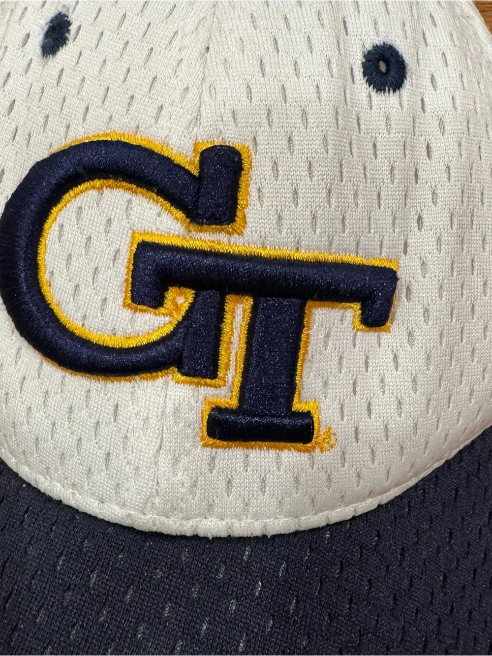 Zephyr White Navy Gold GT Embroidered Baseball Cap